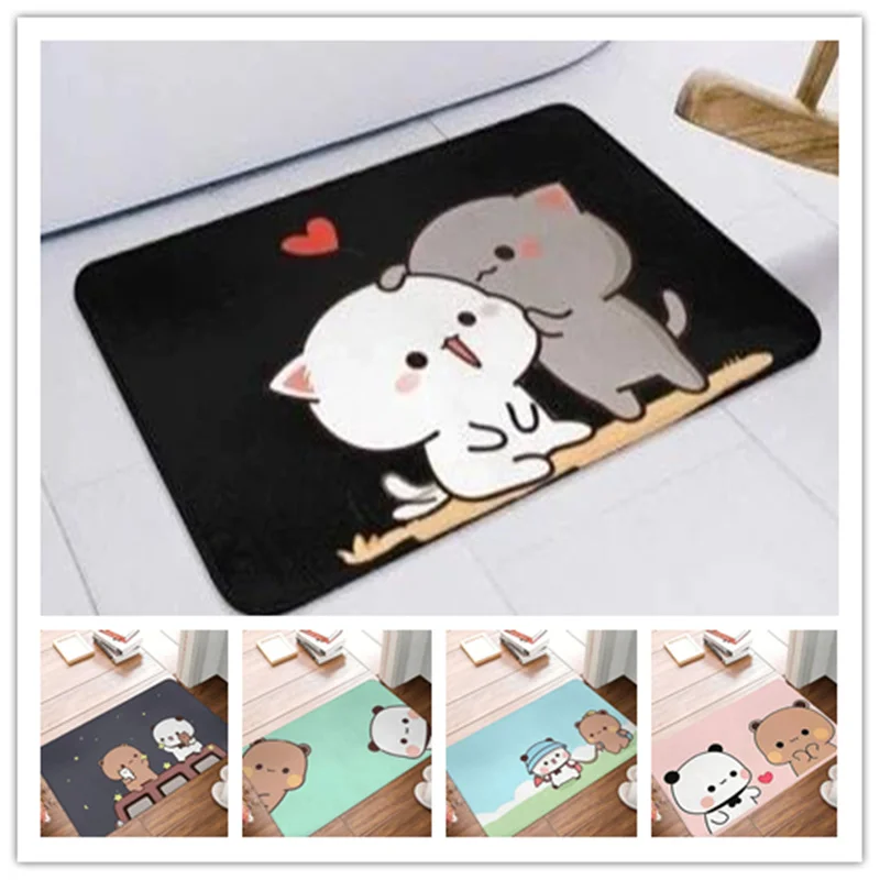 Cute Cartoon Bath Mats Super Absorbent Bathroom Carpet Non-slip Kitchen Area Footpad Living Room Welcome Home Decorative Rugs