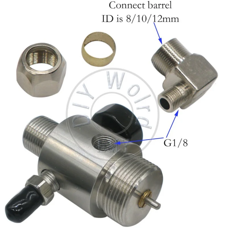 M18 X 1.5 PCP High Pressure Needle Valve for Airforce Paintball image 2