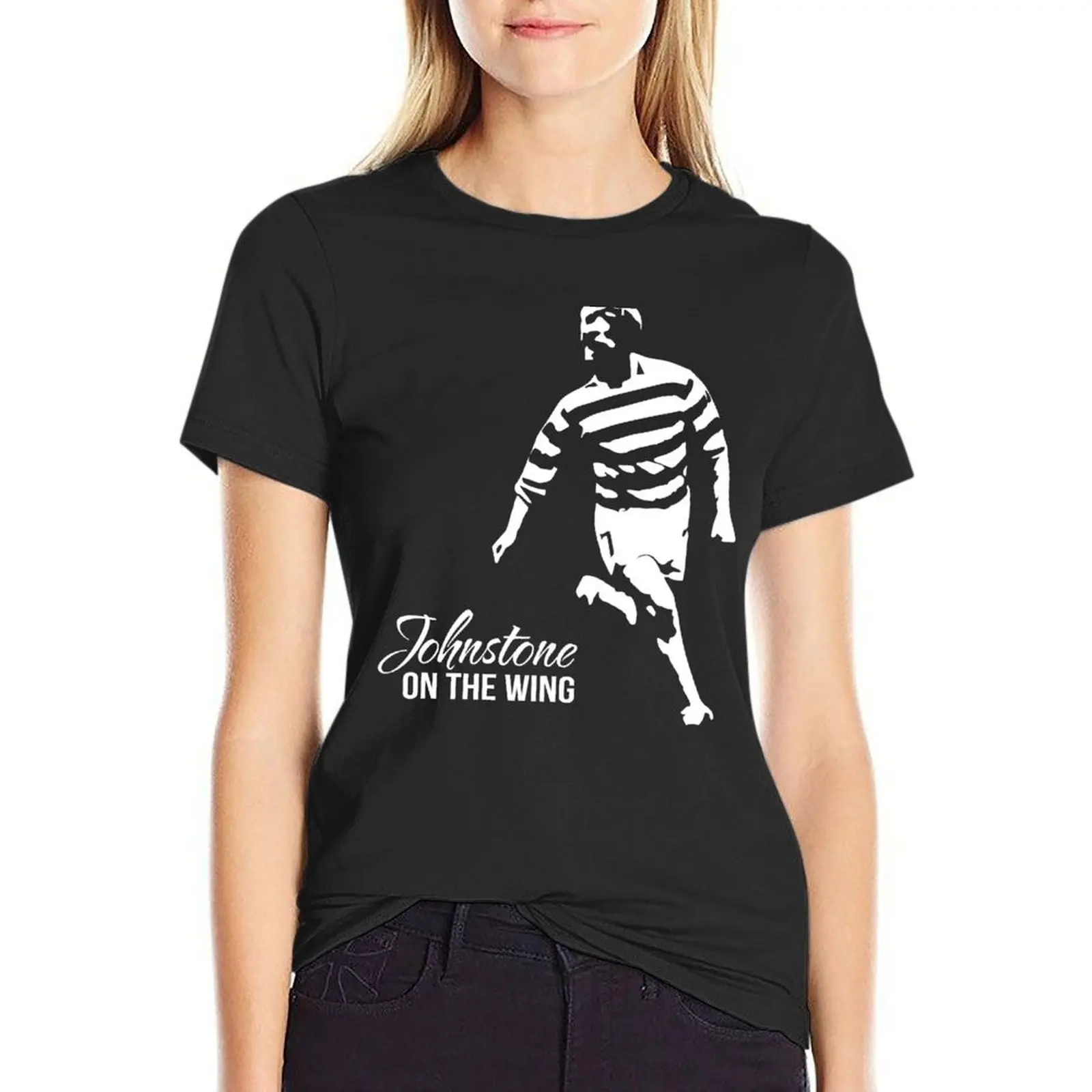 Johnstone On The Wing - Jinky T-Shirt funnys vintage black t-shirts for Women