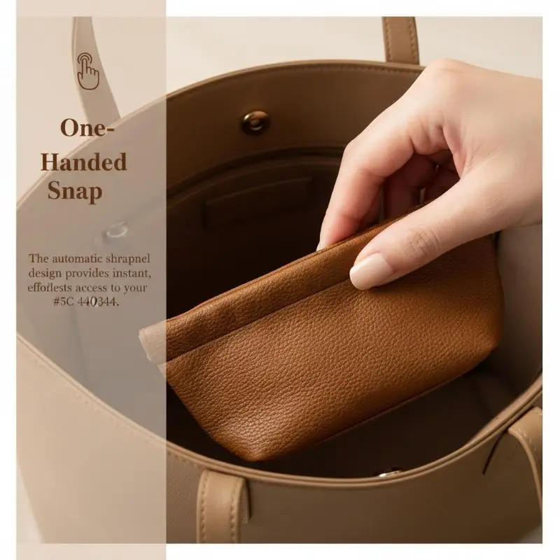Soft PU Leather Sunglasses Portable Magnetic Attraction -Resistant Eyeglass Case Multi Functional Daily Storage Bag