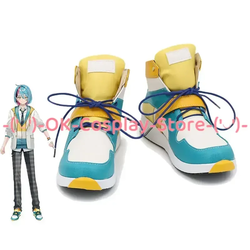 Kaneko Kyo Cosplay Shoes Vtuber Cosplay Boots Halloween Carnival Props PU Leather Shoes  Custom Made