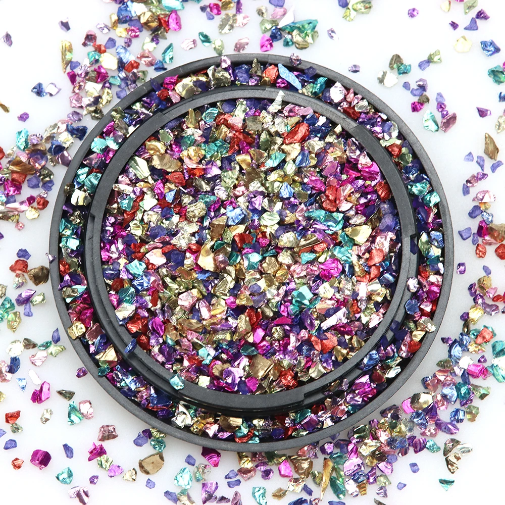Resin Art Necklace - Multi color mixed nail 10g/Lot nail