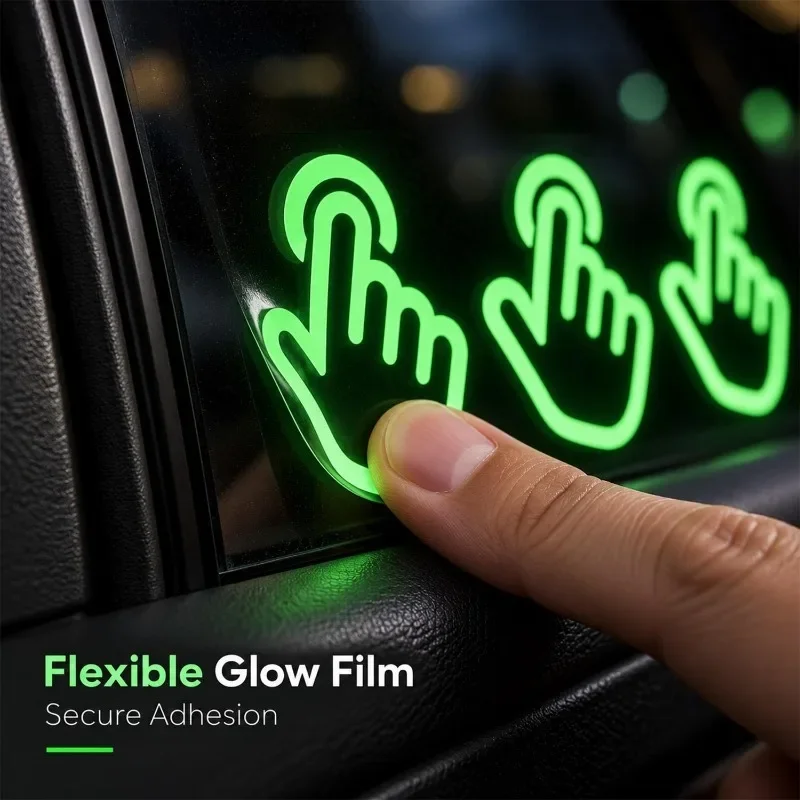 DIY Home Decoration Used for Marking Switch Indicators At Night Car Luminous Gesture Sticker Car Window Bumper Luminous Stickers