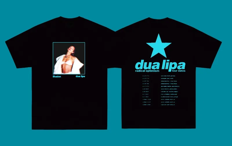 2024 new D-Dua Lipa-a Cool Singer T Shirts Outfits  New Album Radical Optimism Pure Cotton T-shirt Clothing Fashion Tee