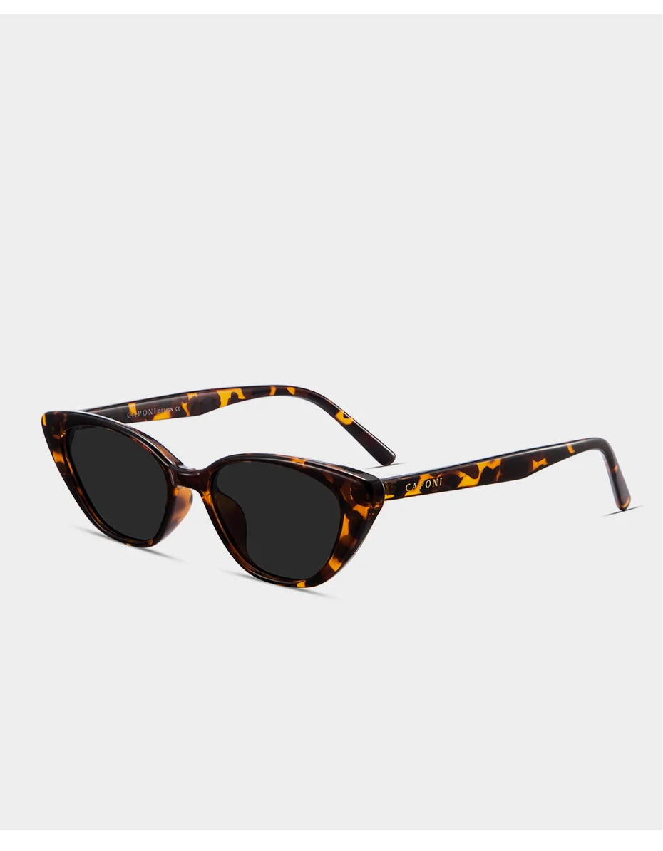CAPONI Cat Eye Trend Frauen Sonnenbrille Schildpatt Polarisierte Anti-reflektierende Anti-glare Sonnenbrille Weibliche Modische CP2227 – Detail 15