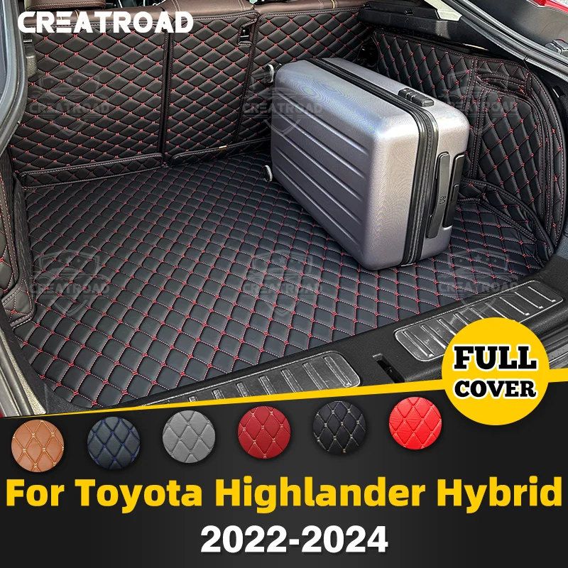 

CREATROAD For Toyota Highlander Hybrid 7-seat 2022-2024 2023 Auto Full Coverage Trunk Mat Car Cargo Liner Interior Accessories