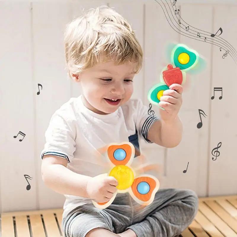 Funny Bathing Sucker Spinner Cartoon Candy Rattles Fidget Educational Toys Funny Child Rattles Teether For Girls Boys Toddler