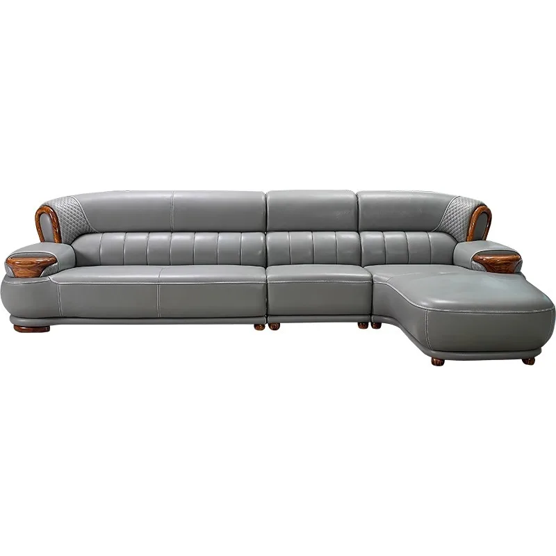

Customizable new Chinese leather sofa high-end luxury living room