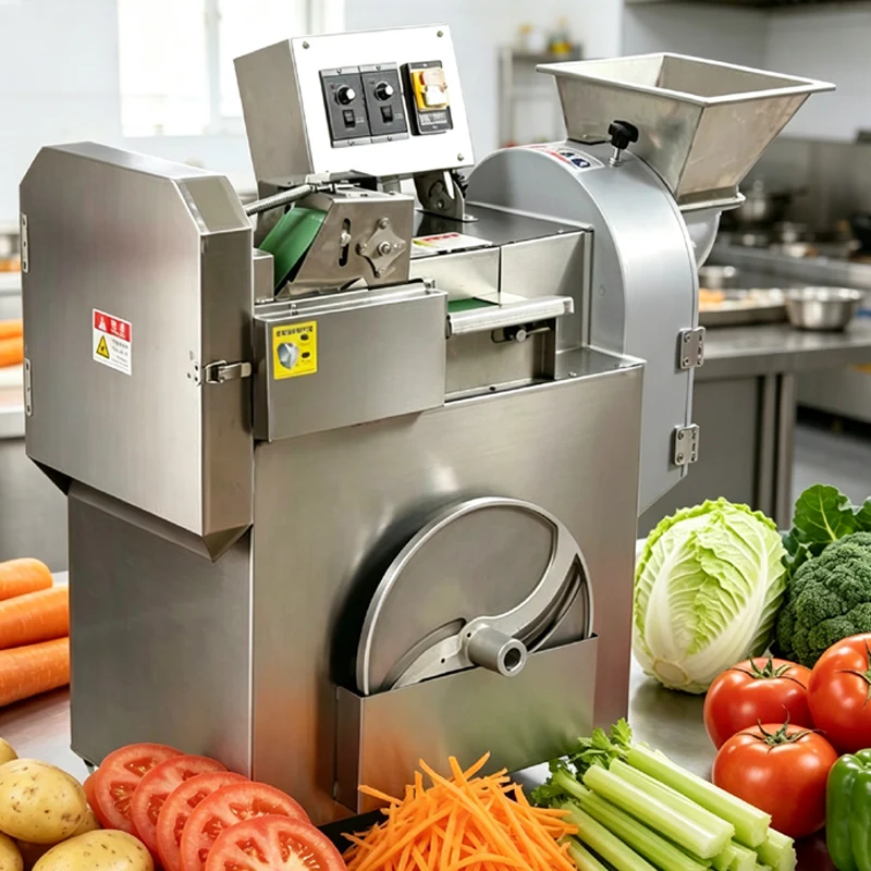 Vegetable Processing Machine Fast Slice Shred Dice Segment Equipment For Canteen Restaurant Vegetable Cutter Machine