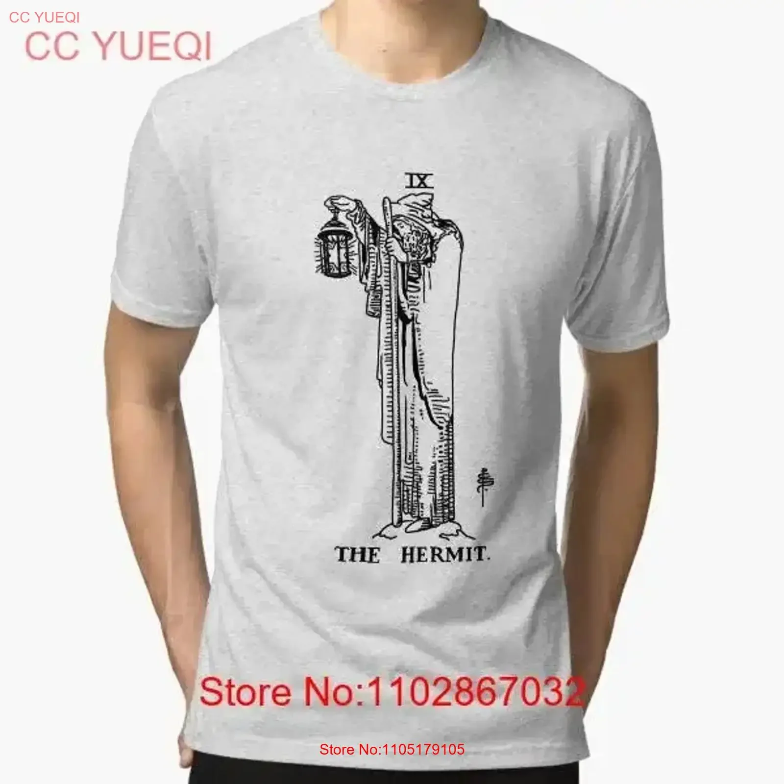 أفضل بطاقة التارو الناسك أفضل تي شيرت عتيق مغسول أوم كاجوال ممتد ناعم ومتعدد الاستخدامات ملابس مصممة ملابس الشارع