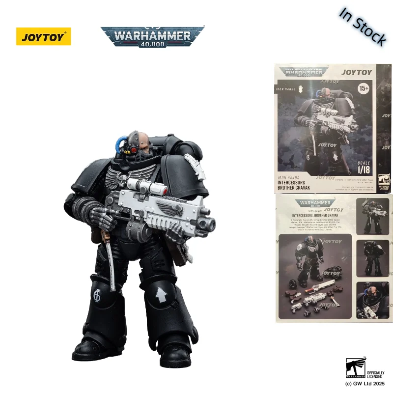 

In Stock 1:18 Scale JOYTOY 40K Iron Hands Intercessor Sergeant Gavarok JT5284 Action Figure Collectible Model Toy Festival Gift