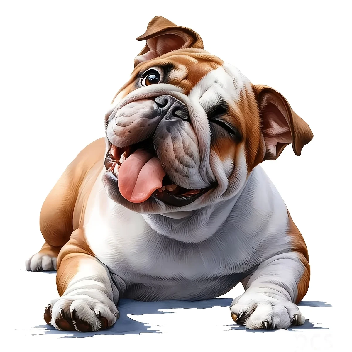 6-Inch Cute Bulldog Vinyl Decal, Suitable for Cars, Laptops, Water Bottles, Trucks, Phones, Motorcycles, Windows Walls, And Cups