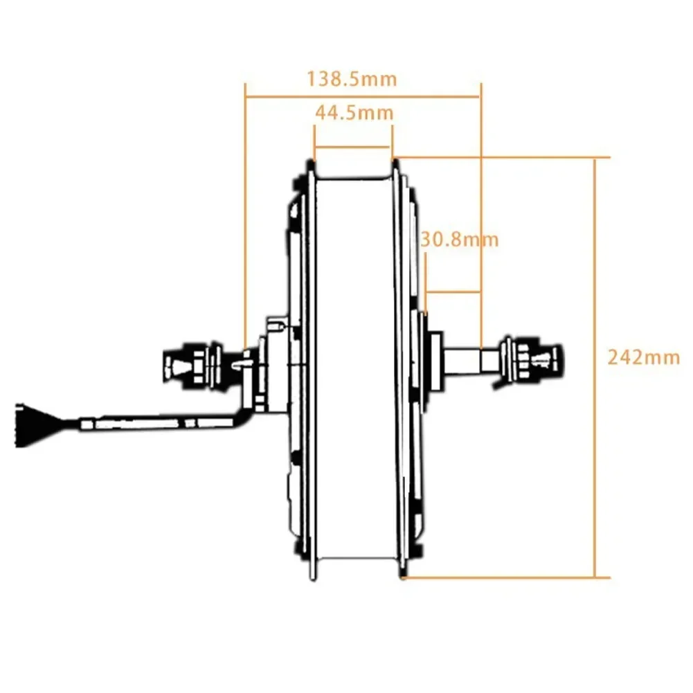 Brand New Hub Motor Lithium Battery 1 Set 142mm 40*40*27cm 4000W 72V3000w Black Disc Brake/V Brake Junction Box