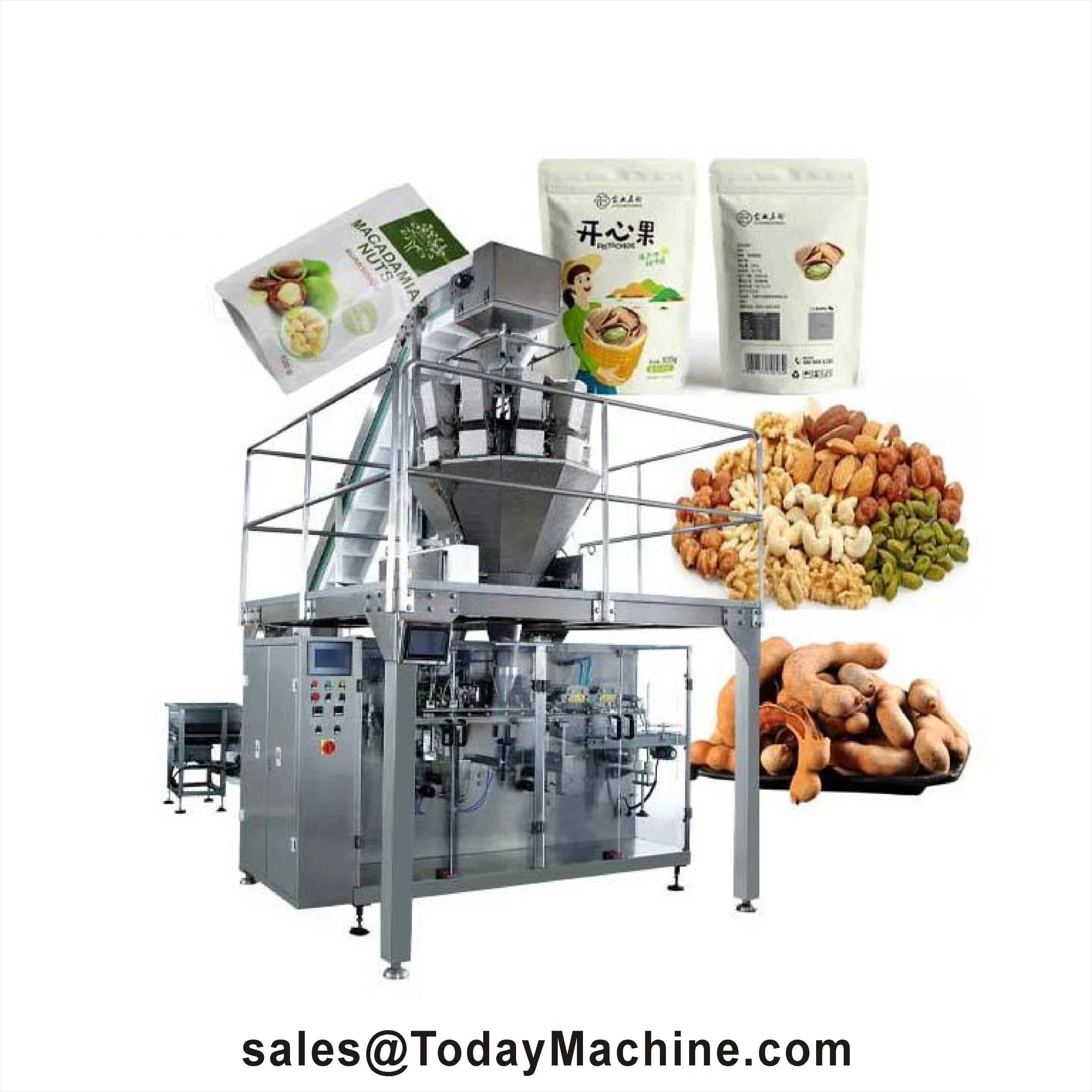 Automatic Single Head Linear Weigher Working For Food Factory Weighing And Packaging Rice Seeds Powder