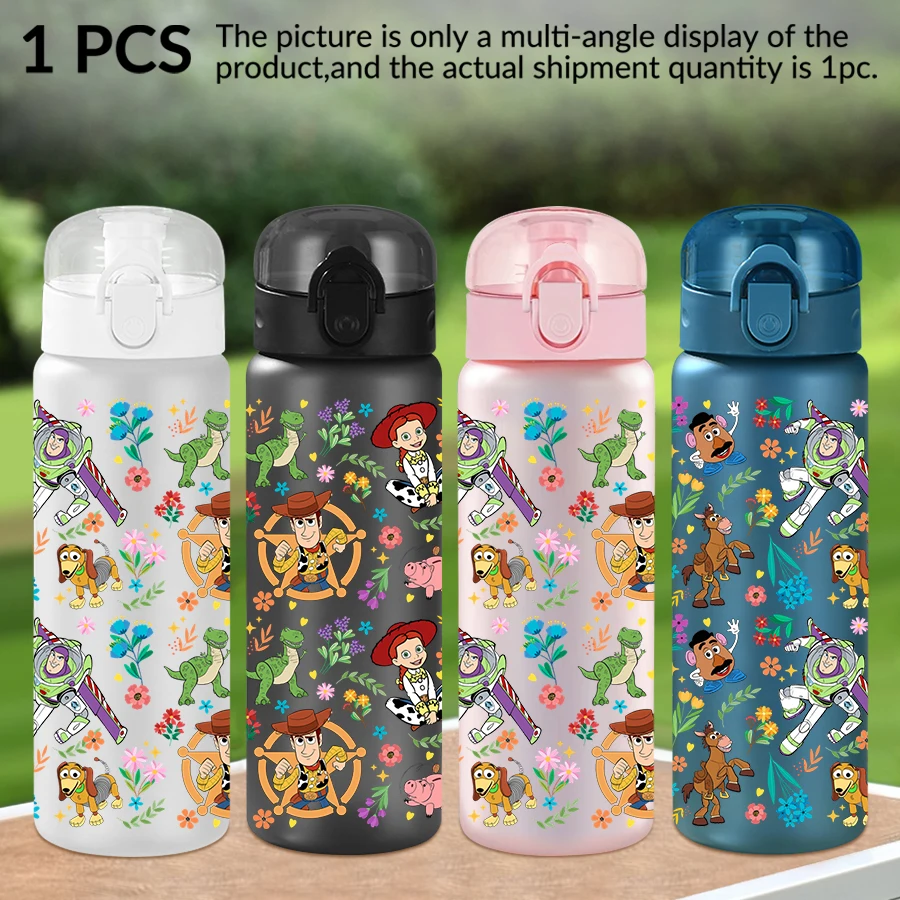 

1Pc Disney Toy Story Flowers Pattern 26oz Plastic Water Bottle Outdoor Sports Water Cup Birthday/Homecoming Gift