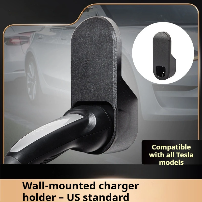 Stable US NACS EV Charging Gun Wall‑Mount Dock Bracket for Tesla New Model 3 Y S X EV Charger Cable Storage Accessories