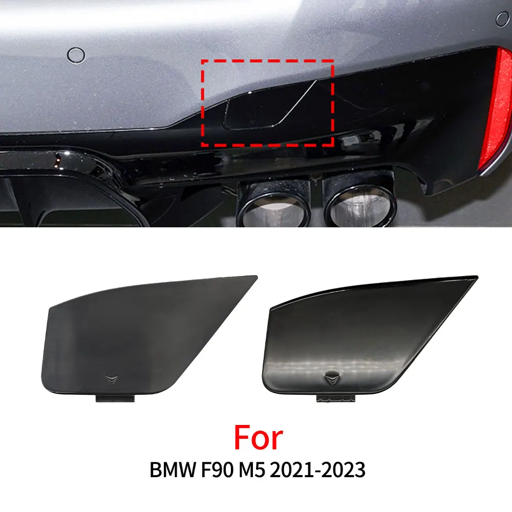 Para bmw f90 lci amortecedor traseiro do carro gancho de reboque capa acessório substituição preto para bmw m5 2021-2023 51125a013d8