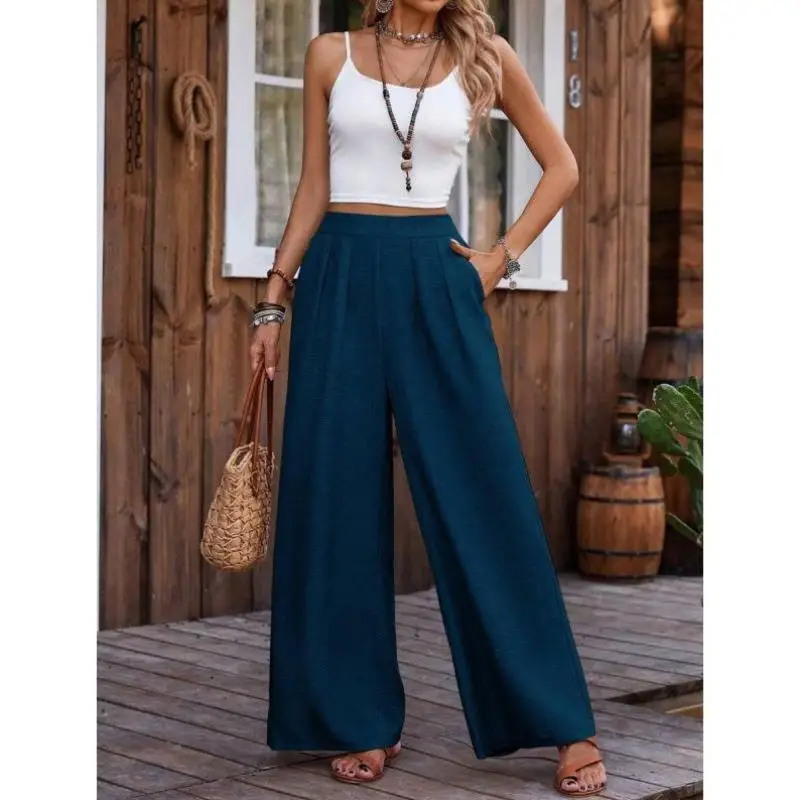 

Faionable Loose Comfortable Casual Long Pants Men's Retro Sle Ciwalk Nine-Piece Pants Elastic Micro Elastic Tee-aceta...