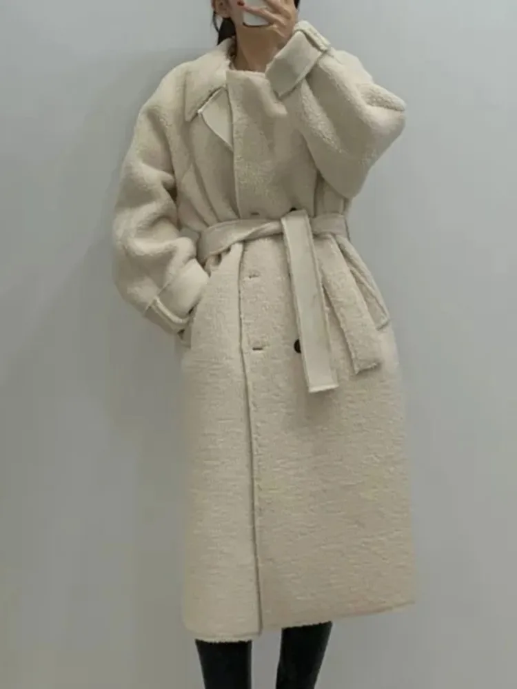 Autunno inverno donna Casual elegante cappotto allentato manica lunga Vintage Chic Solid capispalla soprabito moda femminile vestiti mantello