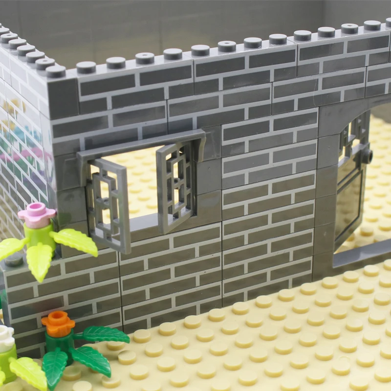 Marumine MOC Bricks 100 Stück 1 x 4 Hauswand-Bausteine, Würfelteile, kompatibel mit 15533 Bauidee, Zubehörteile – Detail 3