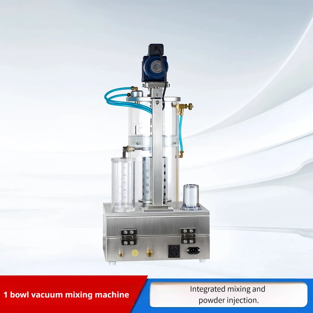 Vacuum Powder Mixing Machine, 1 cup, Fully Automatic Jewelry Metal Casting Vacuum Mixer, No Bubbles