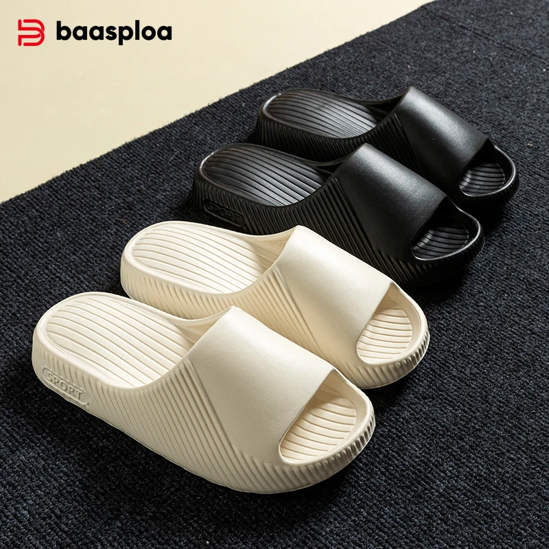 

Baasploa Slippers Cloud Thick-soled Sandals Summer Fashion Soft Bottom Beach Men Slippers Women's Sandals EVA Slides