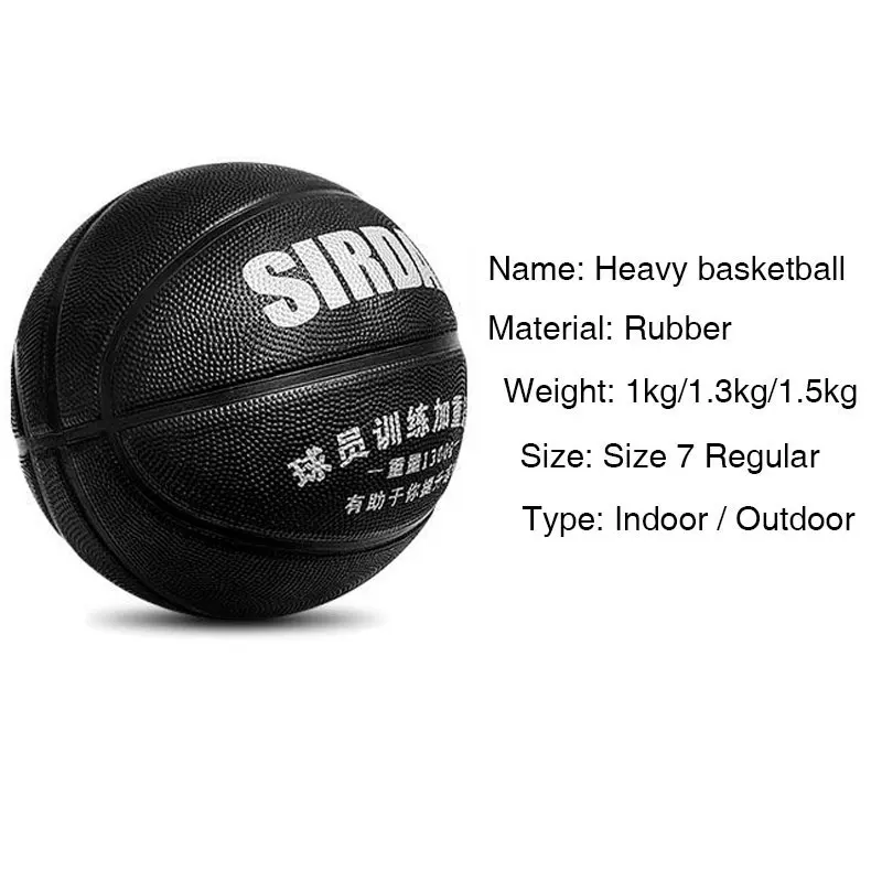 1.5kg Heavy Basketball Weighted Improve Dribbling Passing Shooting Strength Regular Size 7 Basketball Training Ball 3lb Weight