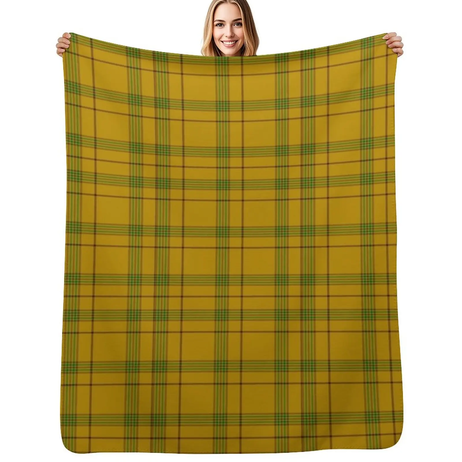 Clan Houston Tartan Throw Blanket Multi-Purpose Hair Luxury Thicken Cute For Baby Flannel Blankets