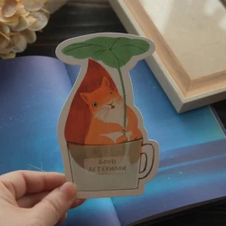 15pcs A Cup of Cute Animal Style Card As Party Invitation DIY Decoration Gift Card Message Card Postcard