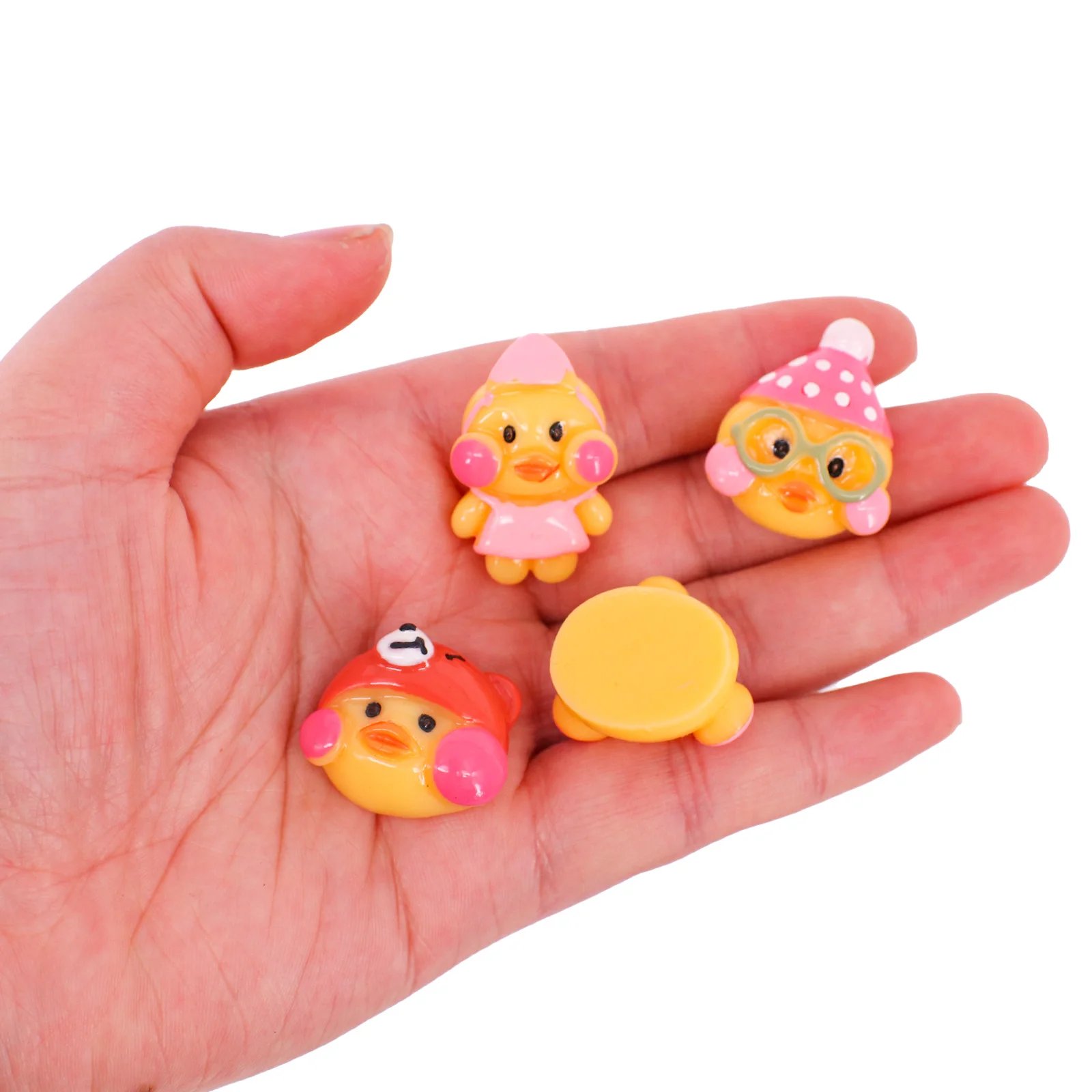 4pcs Resin Small Ornament  Hyaluronic Duck Miniature Animal Model Cute Mini Yellow Duck Monkey Doll House Accessories Decoration