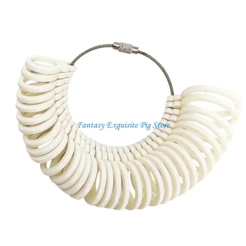 أداة قياس حجم الخاتم الرجعية العملية 5 الألوان المتاحة البلاستيك الملمس إصبع بحجم المحمولة مجوهرات الإكسسوار #2