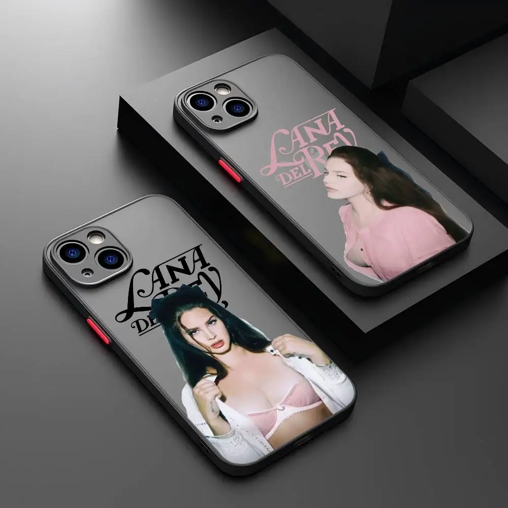 

Singer Lana Del Rey For iPhone 11 12 13 14 15 16 Pro Max Plus Matte Translucent Phone Cover