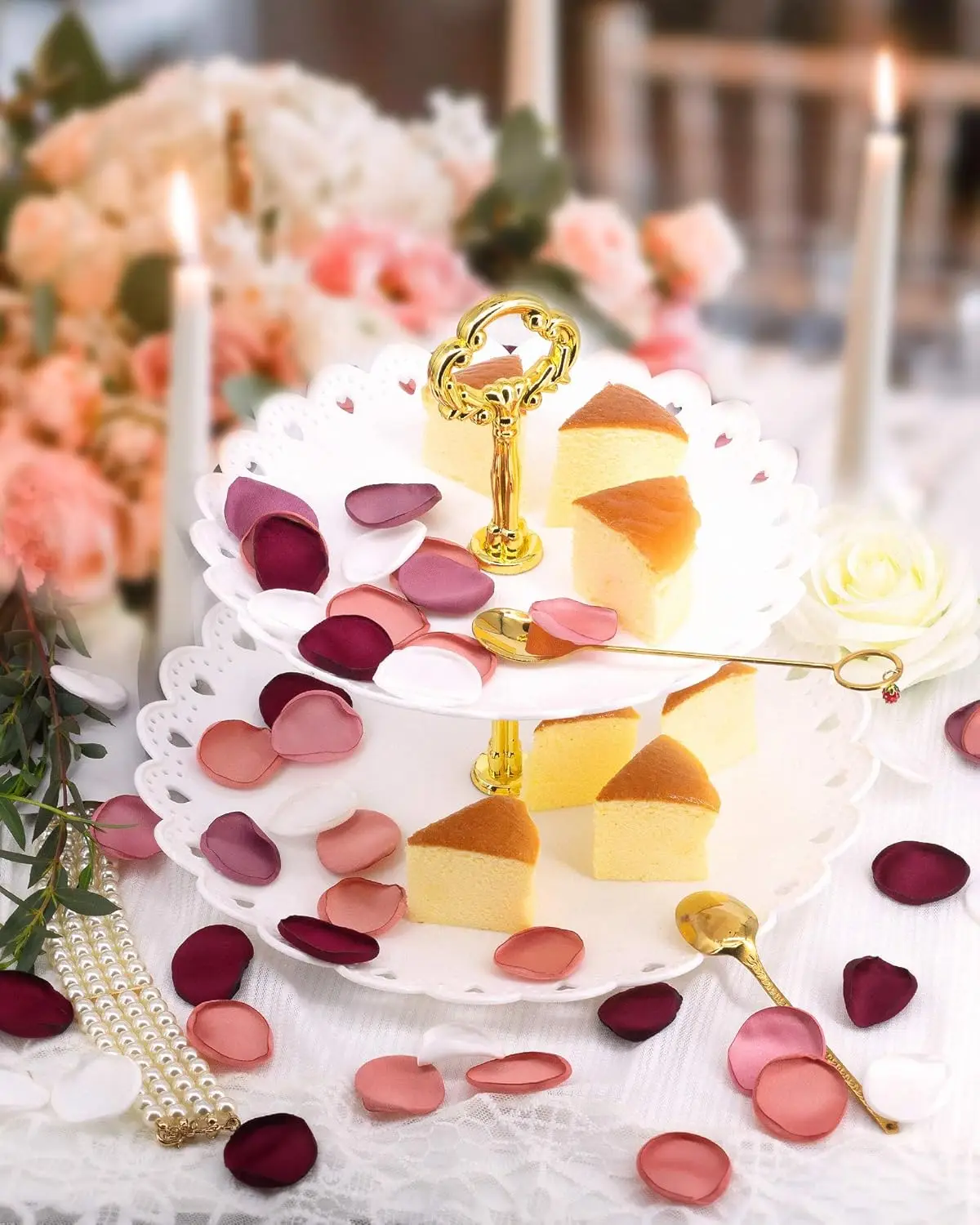 200 Stück künstliche Blumen aus Seide, Rosenblätter, Blumenmädchen, künstliche Streubblätter für Hochzeitsgang-Mittelstücke, romantische Nacht, Jubiläum