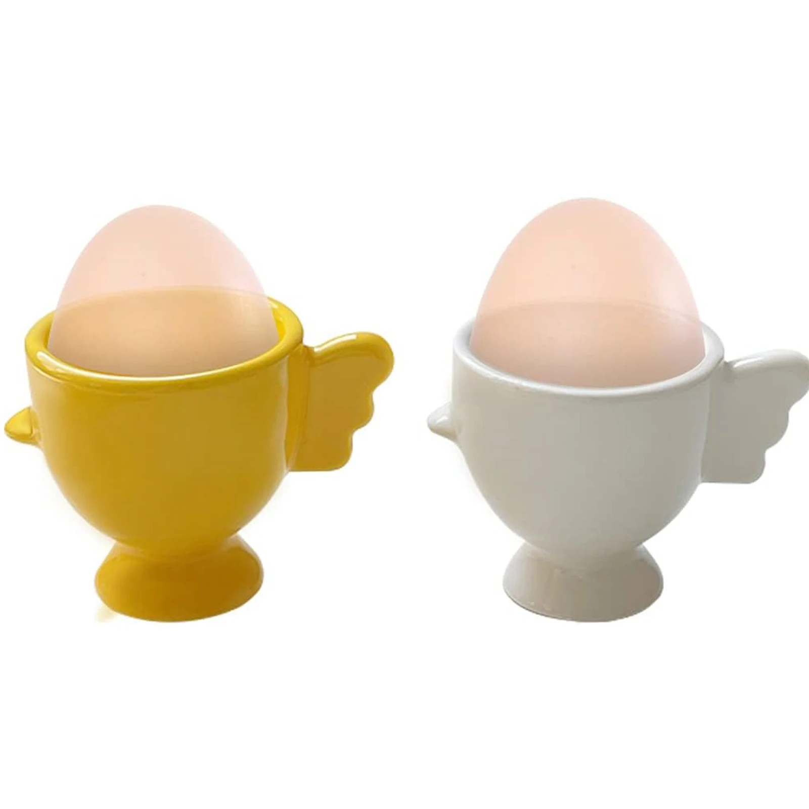 Soporte de cerámica para huevos, taza creativa con forma de pollo, suministros de cocina para desayuno, regalo de Acción de Gracias y Navidad