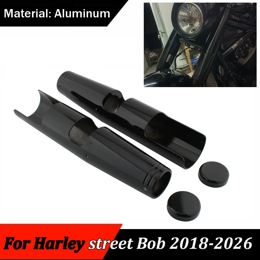 Motor Accessories Integrated shock absorber cover Protector Sleeve Sleeve Shock Absorber Cove For Harley street Bob 2018-2026