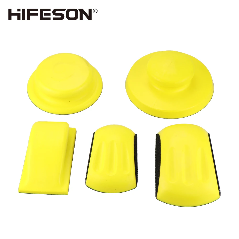 HIFESON Manual Sanding Block Hand Polishing Pad Mini Sanding Tools  Sand paper Abrasives Holder Wood Furniture Restoration