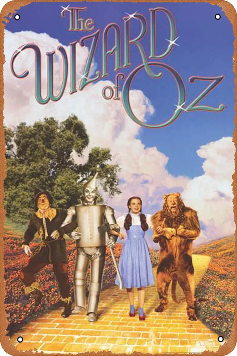 Film Metall Poster Gelb Brick Road Blech Metall Zeichen;