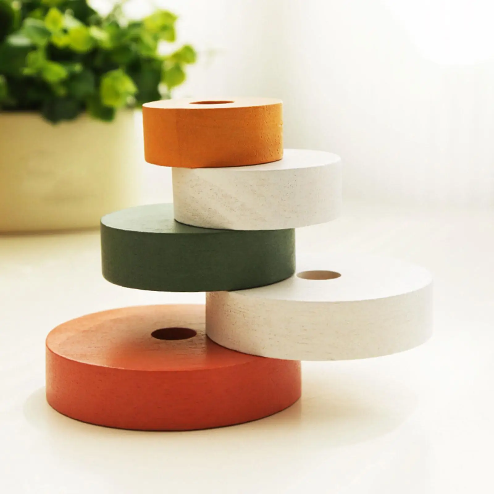 Sensory Rings Building Blocks Stacker for Toddlers Wooden Colorful Circle Toy Fine Motor Skill Practice Educational Gift