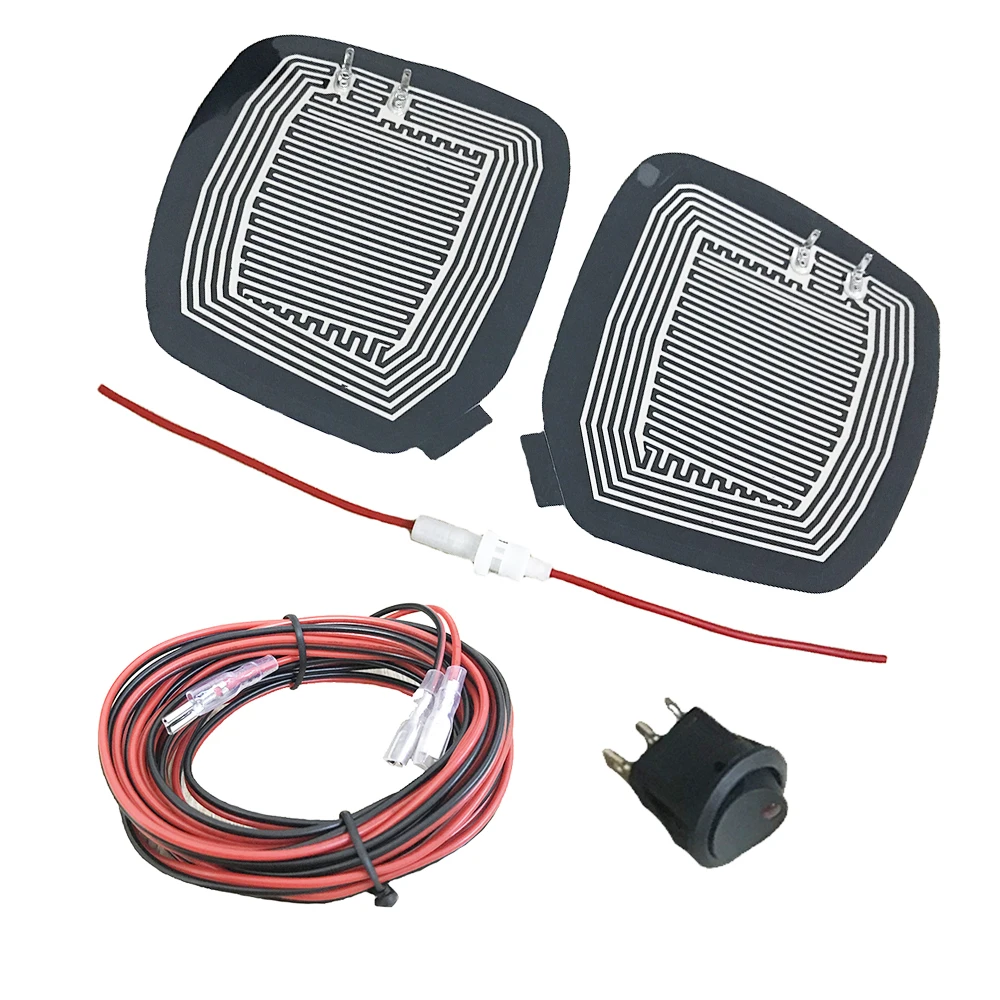 Side Rearview Mirror Heating Pad Universal DC 12V Quick Warm Defogger Remove Rain Frost Safe Driving Car Mirror Heating Pad