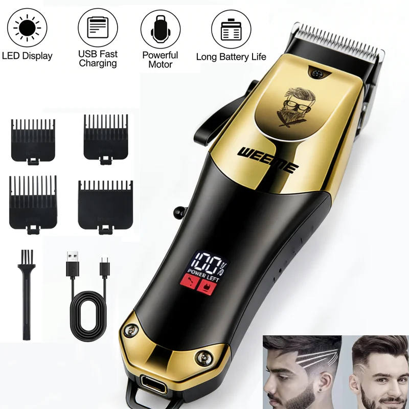 2026 Vintage Electric Hair Clipper Cordless Portable USB Charging Barber Shaver Hair Trimmer - Perfect Man Gift