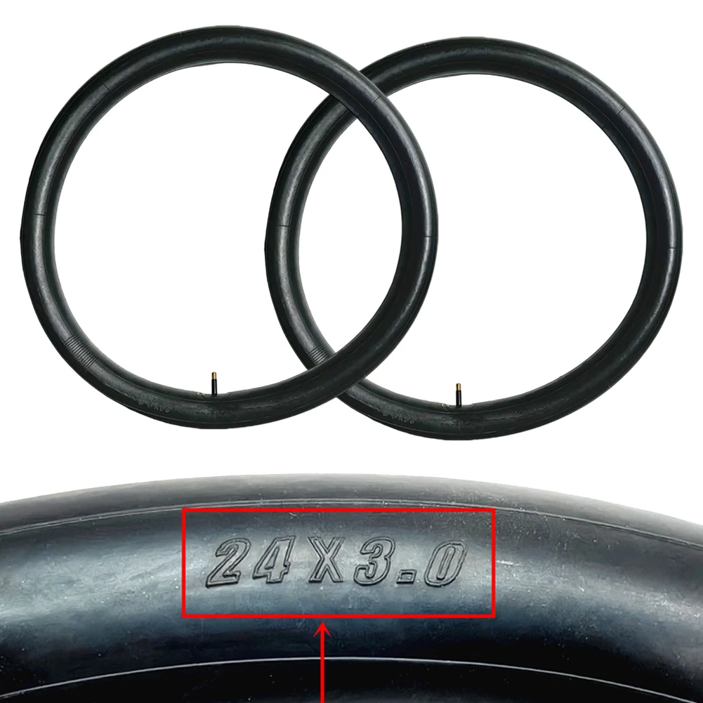 

2pcs 24x3.0 Fat Bike Inner Tubes For Fat Bikes Mountain Bikes Electric Bicycles Parts Accessories Easy Installation