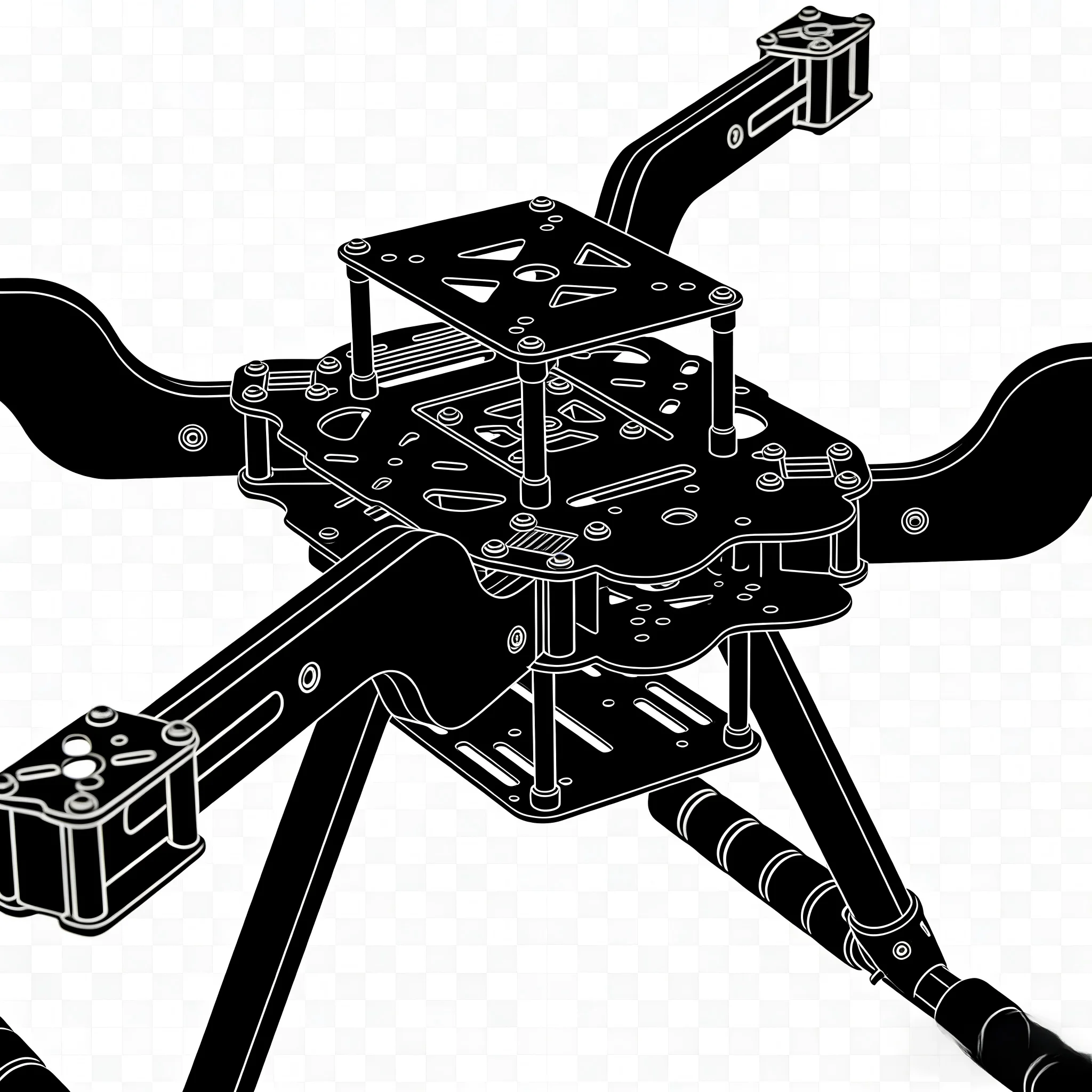 ฮันนิว โดรนอัจฉริยะแบบโอเพ่นซอร์ส รุ่นใหม่ 300 450 มม. ระบบ Pixhawk ควอดคอปเตอร์ แร็ค RC มัลติคอปเตอร์ มัลติโรเตอร์ พร้อมขาตั้ง