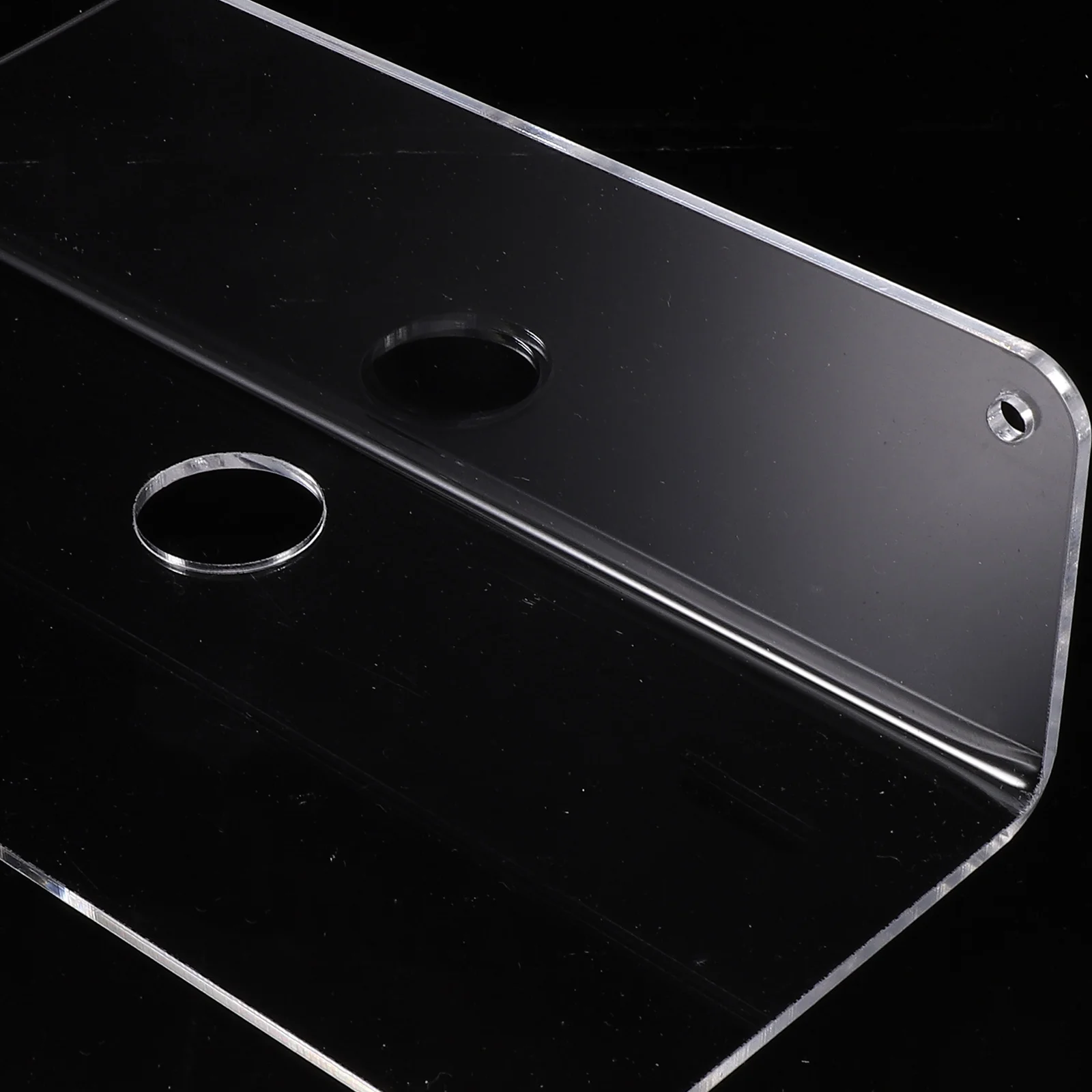 Transparent Floating Shelves Wall Mounted Acrylic Storage Rack Switch Clock Speaker Modern Farmhouse Style Shelf