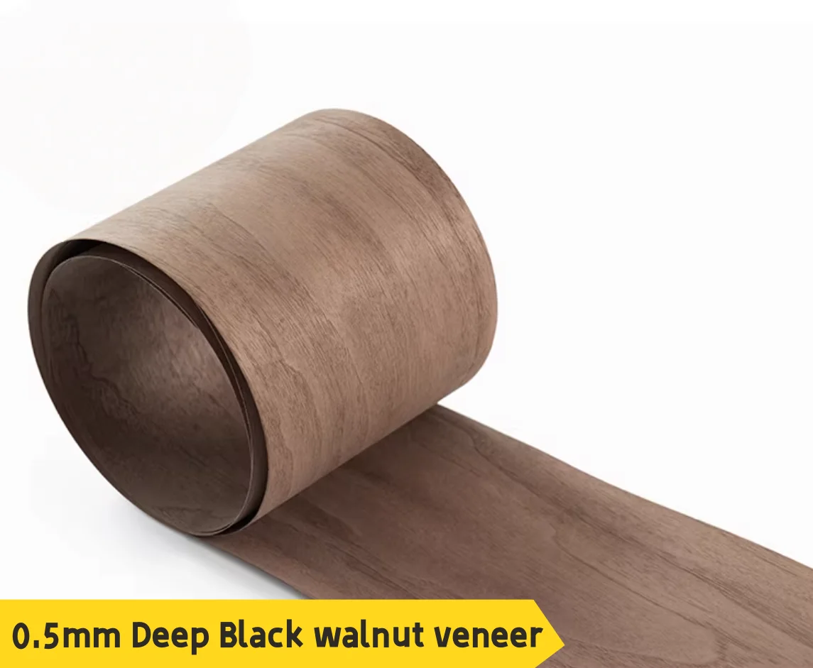

Thickness:0.5mm Natural Deep Black Walut Figured Wood Veneer Sheets