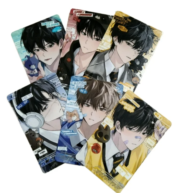 6 قطعة/المجموعة الكورية BL Manhwa وقت القمامة لومو بطاقة الذكور الذكور الحب لطيف الفتيان شخصيات Photocard المشجعين جمع أصدقاء هدية