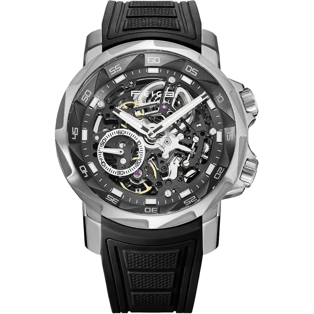 

Мужские автоматические часы-скелетон EICE M511, роскошное сапфировое стекло, синий циферблат, светящиеся стрелки, водонепроницаемость 5ATM, спортивные наручные часы