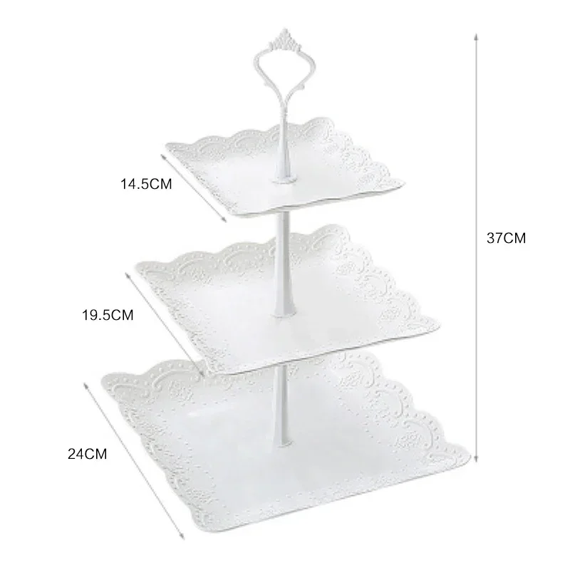 طبق فواكه ثلاثي الطبقات، رف الكيك، صينية، حلوى، رف تخزين الخضروات، الزفاف، عيد الميلاد، الولائم، رف حلوى الفاكهة 1 قطعة #6