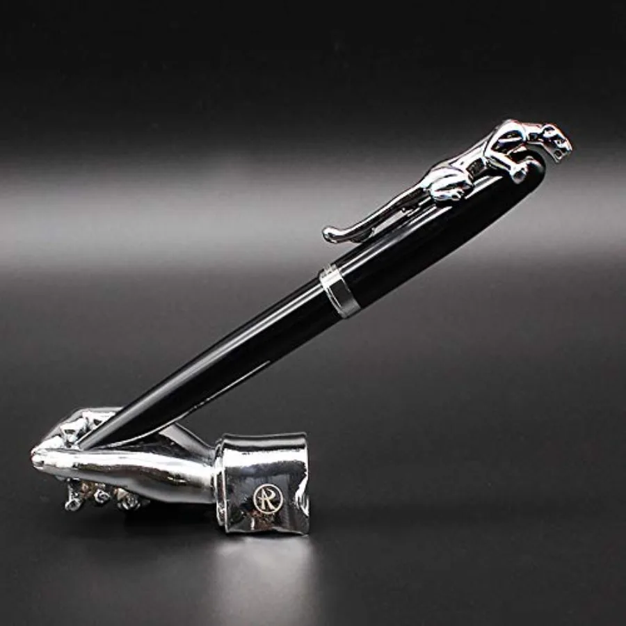 

Stylish Fountain Pen : LuxuryElegant Germany F Fine Nib Gift for Men and Women Professional Executive Metal Gift Box Black/Silv