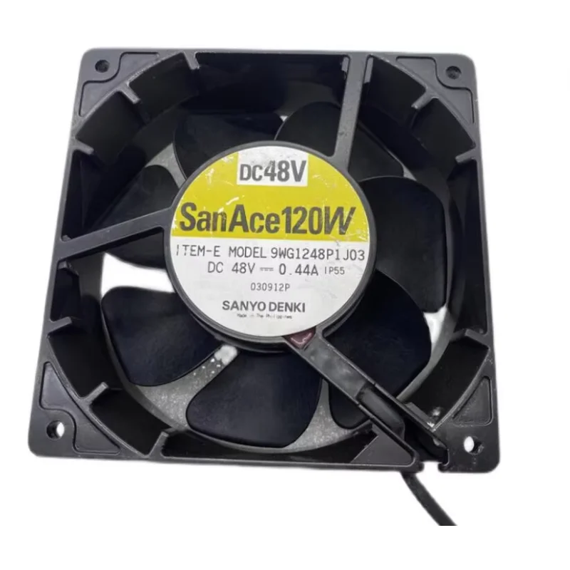 SANYO DENKI 9WG1248P1J03 IP55 DC 48V 0.44A 120x120x38mm 3-przewodowy wentylator chłodzący do serwerów