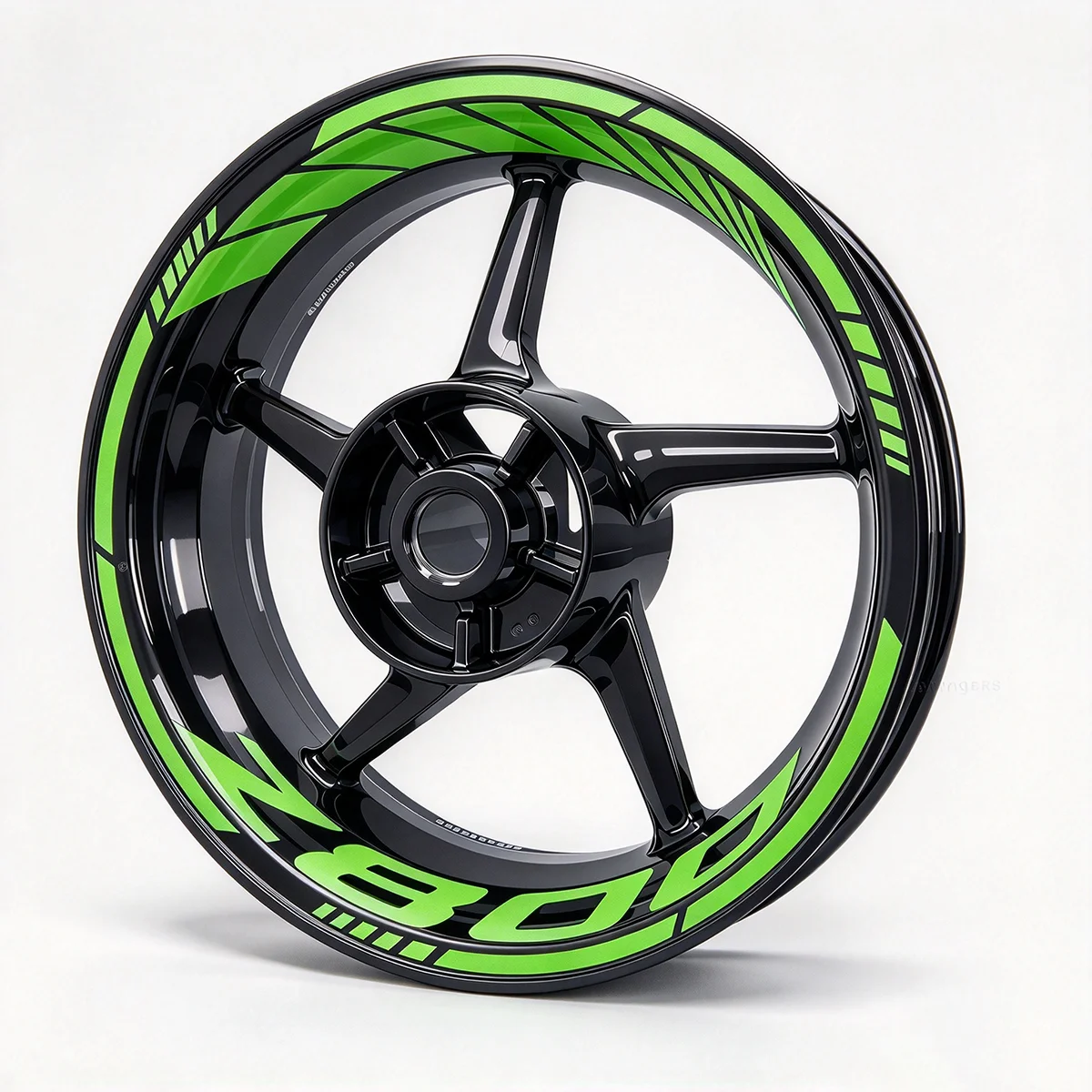 Vinyl Motorcycle Wheel Stickers Logo Rim Waterproof Decals Set For Kawasaki Z800